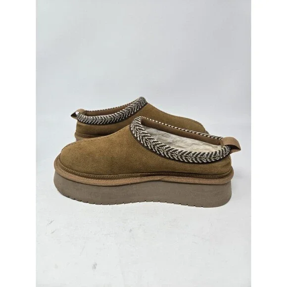 Koolaburra by UGG Burree Womens Slippers Sz 8 Chessnut Platform Shoe - Picture 6 of 9